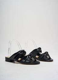 Mules/sabots matière lisse talon plat jusqu'à 3cm noir GARDENIA femme