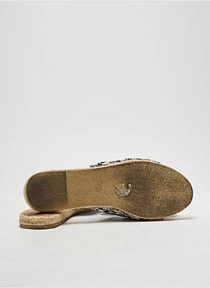 Espadrilles bout ouvert talon plat jusqu'à 3cm noir TEXTO femme