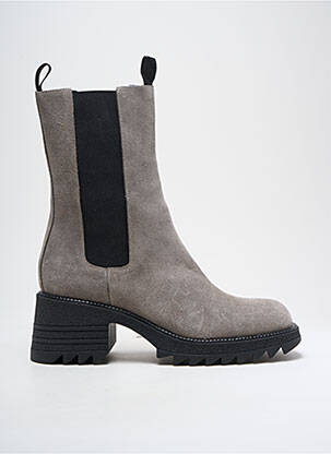 Bottines/boots nubuck talon de 4 à 6cm gris SEMERDJIAN femme