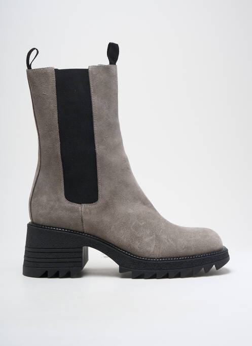 Bottines/boots nubuck talon de 4 à 6cm gris SEMERDJIAN femme