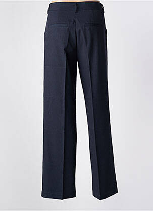 Pantalon droit taille à pinces taille haute bleu KAFFE femme