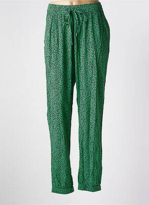 Pantalon droit taille haute taille haute vert KAFFE femme