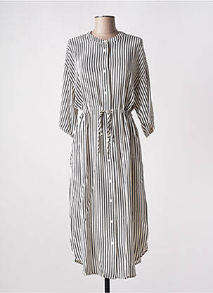 Robe mi-longue manches 3/4 manches 3/4 noir KAFFE femme