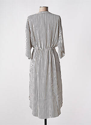 Robe mi-longue manches 3/4 manches 3/4 noir KAFFE femme