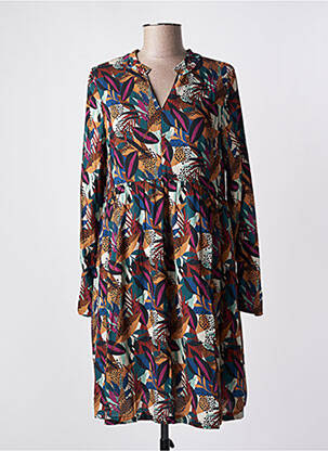 Robe courte coupe évasée manches longues noir LA FIANCÉE femme