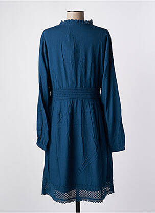 Robe mi-longue manches longues manches longues bleu CREAM femme