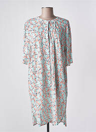 Robe courte manches 3/4 manches 3/4 bleu PARAMITA femme