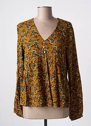 Blouse tissage popeline manches longues jaune LA FIANCÉE femme