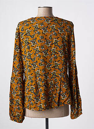 Blouse imprimé fleurs manches longues jaune LA FIANCÉE femme
