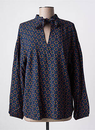 Blouse imprimé fleurs manches longues bleu BLUTSGESCHWISTER femme