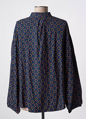 Blouse imprimé fleurs manches longues bleu BLUTSGESCHWISTER femme