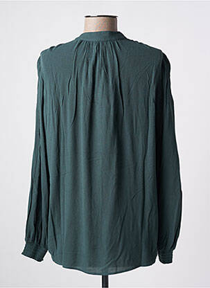 Chemisier col mao manches longues vert ZILCH femme