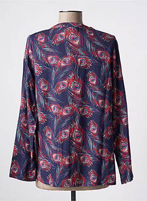 Blouse tissage popeline manches longues bleu LA FIANCÉE femme