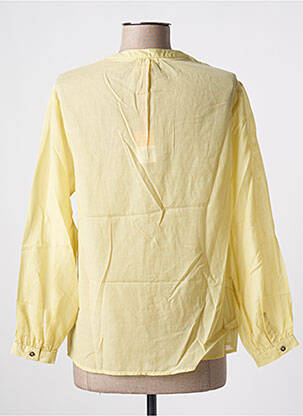 Chemisier col mao manches longues jaune WHITE STUFF femme