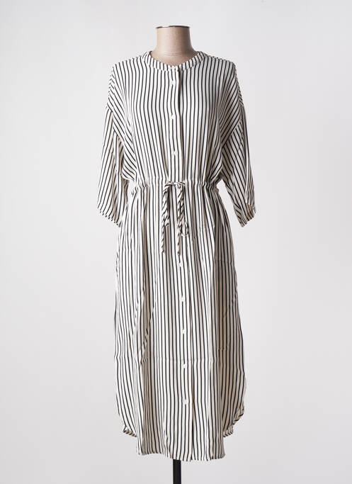 Robe mi-longue manches 3/4 manches 3/4 noir KAFFE femme