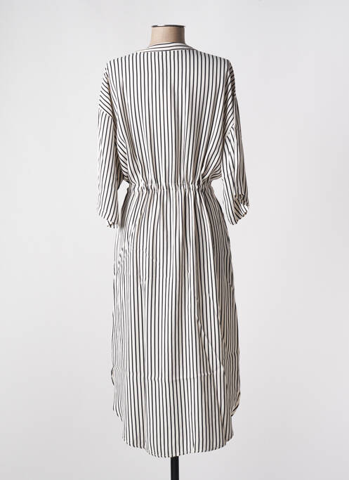Robe mi-longue manches 3/4 manches 3/4 noir KAFFE femme