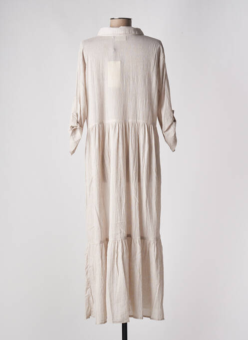 Robe longue marron KAFFE femme