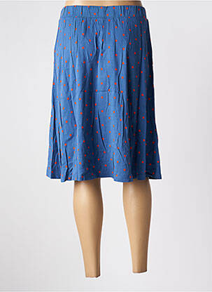 Jupe mi-longue taille élastique bleu ZILCH femme