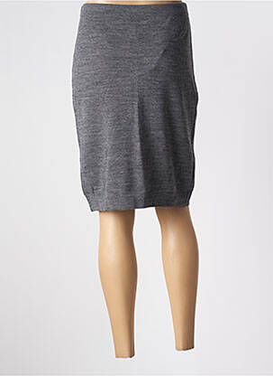 Jupe mi-longue taille élastique gris TWO DANES femme