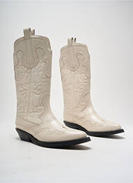 Bottes cubain talon de 4 à 6cm beige GANNI femme
