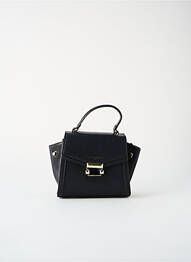 Sac cuir lisse forme rectangulaire noir PLACE VENDÔME femme