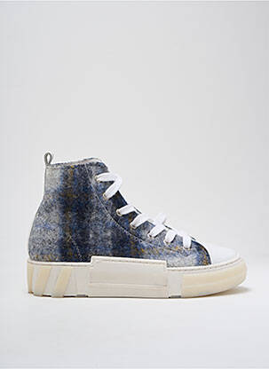 Baskets bout rond talon de 4 à 6cm bleu SMR 23 femme
