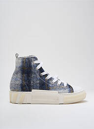 Baskets bout rond talon de 4 à 6cm bleu SMR 23 femme