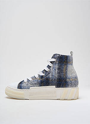 Baskets bout rond talon de 4 à 6cm bleu SMR 23 femme