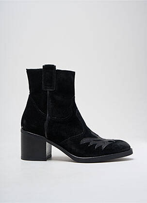 Bottines/boots tissage satiné talon de 4 à 6cm noir SPAZIOZERO8 femme