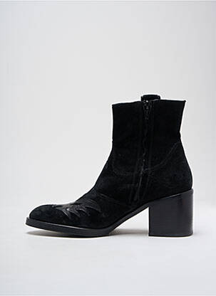 Bottines/boots tissage satiné talon de 4 à 6cm noir SPAZIOZERO8 femme