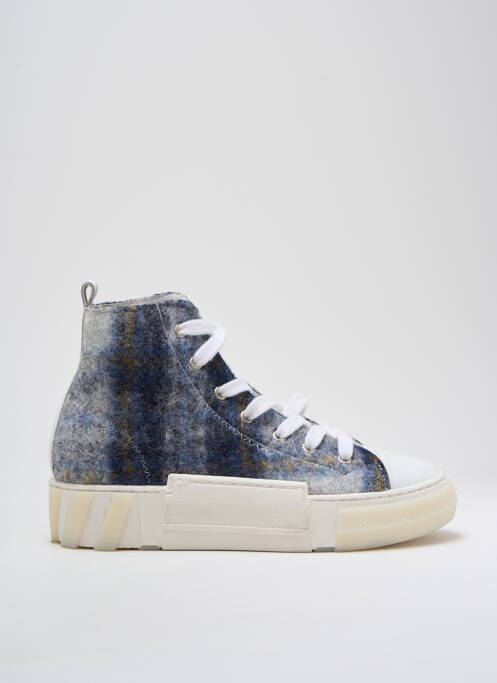 Baskets bout rond talon de 4 à 6cm bleu SMR 23 femme
