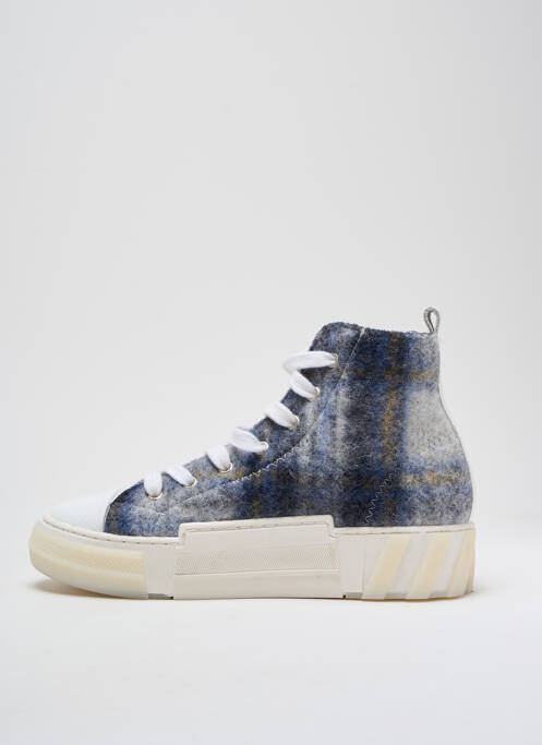 Baskets bout rond talon de 4 à 6cm bleu SMR 23 femme