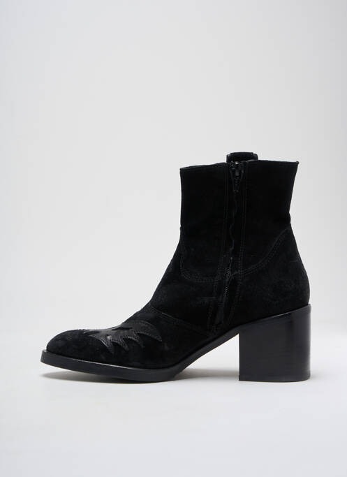 Bottines/boots tissage satiné talon de 4 à 6cm noir SPAZIOZERO8 femme