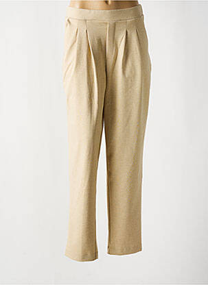 Pantalon droit stretch taille haute beige B.YOUNG femme