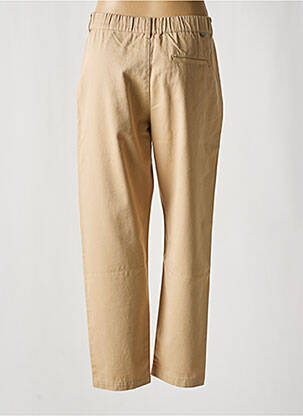 Jeans coupe droite taille haute taille haute beige THINKING MU femme