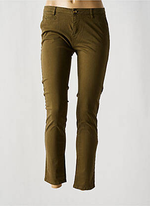 Pantalon chino taille basse taille basse vert LAB DIP PARIS femme