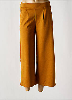 Pantalon 7/8 taille haute taille haute jaune ICHI femme