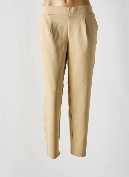 Pantalon droit stretch taille normale beige B.YOUNG femme