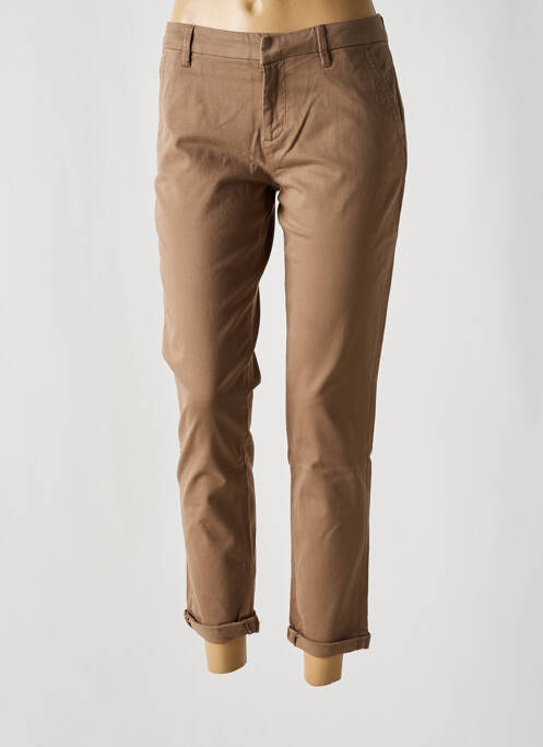 Pantalon chino marron REIKO pour femme