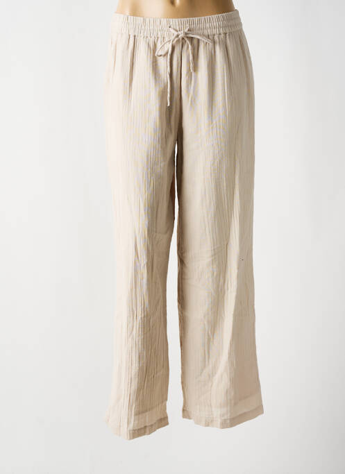 Pantalon large beige PIECES pour femme