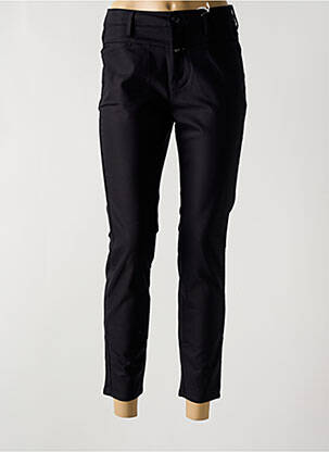 Pantalon 7/8 fermeture zippée sous rabat boutonné noir CLOSED femme