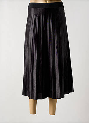 Jupe mi-longue taille élastique noir VILA femme