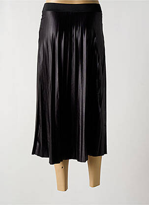 Jupe mi-longue taille élastique noir VILA femme