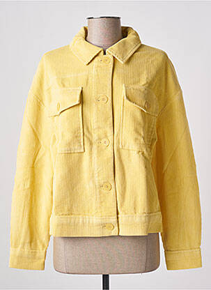 Veste casual poches jaune THINKING MU femme