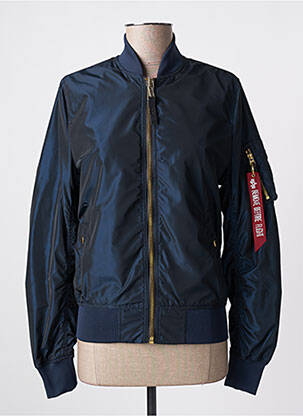 Blouson effet matière satinée bleu ALPHA INDUSTRIES femme