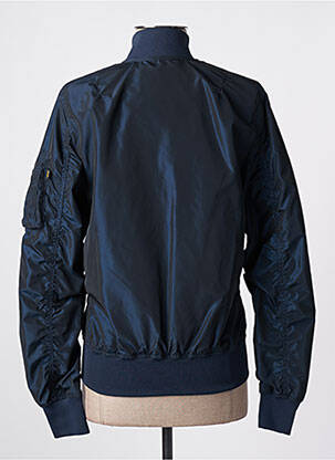 Blouson effet matière satinée bleu ALPHA INDUSTRIES femme