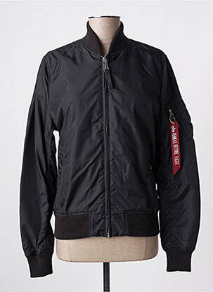 Blouson effet matière satinée noir ALPHA INDUSTRIES femme