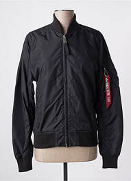 Blouson effet matière satinée noir ALPHA INDUSTRIES femme