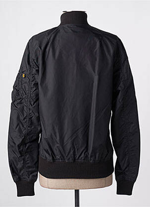 Blouson effet matière satinée noir ALPHA INDUSTRIES femme
