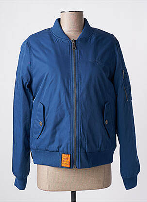 Blouson tissage imperméable bleu BOMBERS femme